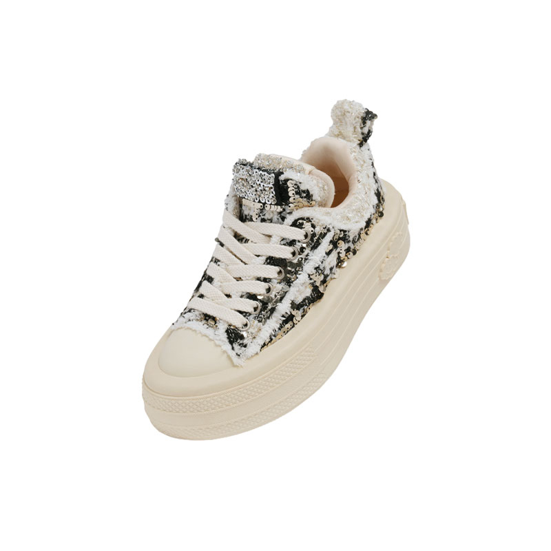 Foreshadow 'Double Uni 1.0 Nightfall Starry Low top Canvas Shoes Women's Starlight Black