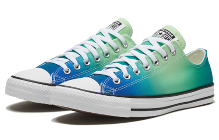 Кеды Converse Chuck Taylor All Star (сине-зелено-белые) — фото 3