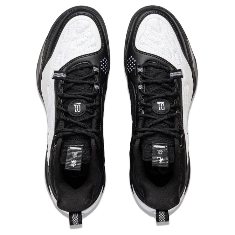 Li Ning Cushioning, Wear Resistant Low top Basketball Shoes Men’s White Black
