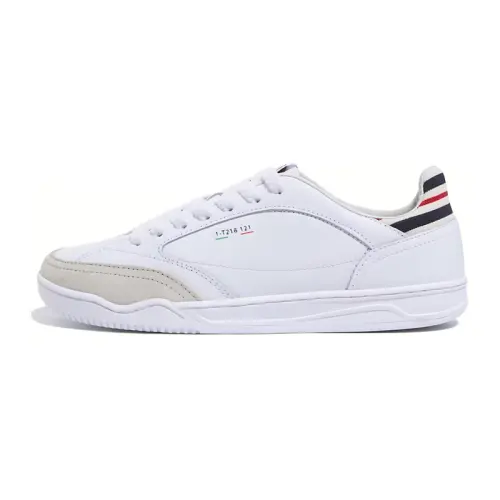 FILA Comfortable Cushioning Low top Skateboard Shoes Unisex White Korean Style