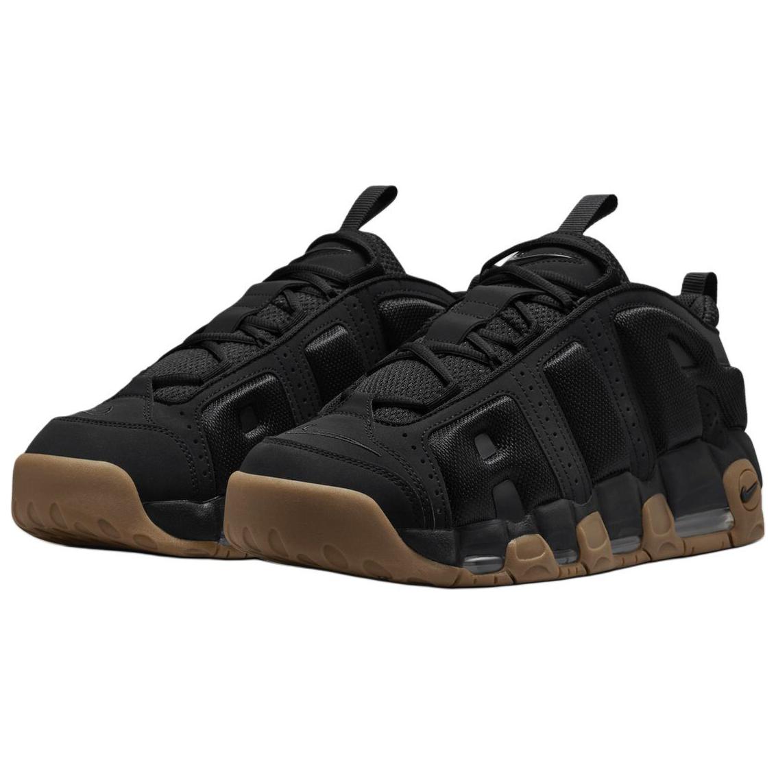 Nike Air More Uptempo Low Black Gum