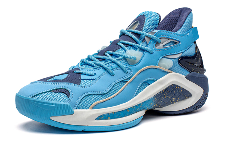 XTEP Abrasion Resistant Slip Resistant Low top Basketball Shoes Men’s Blue
