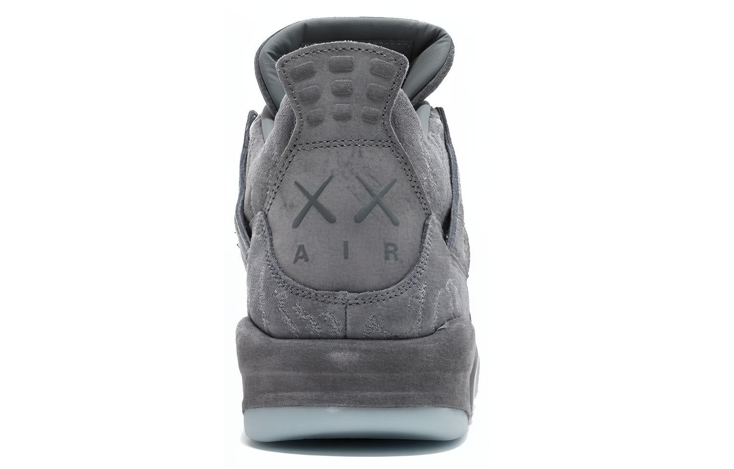 Мужские кроссовки Jordan Air Jordan 4 retro kaws (серые) — 酷灰/白 — фото 4