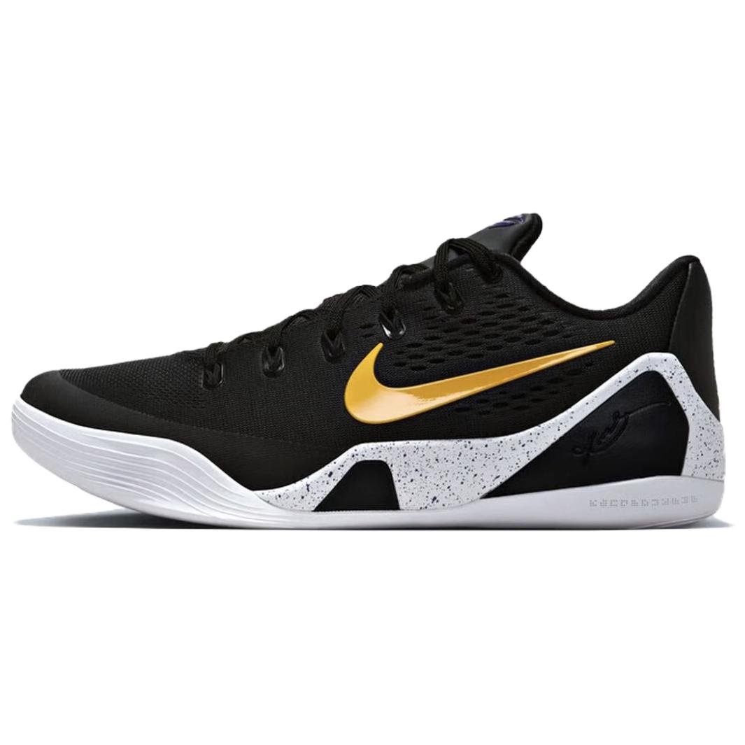 Nike Kobe 9 EM Low Protro comfortable and versatile low-top basketball shoes for men and women, black and gold