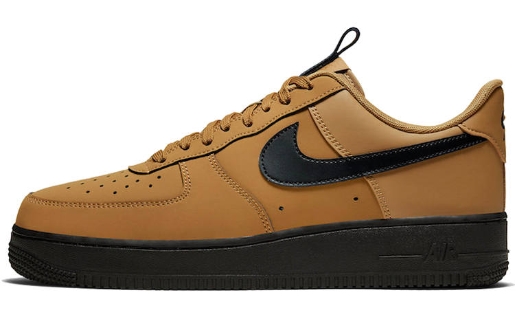 Кеды Nike Air Force 1 Wheat Black (пшенично-черные) — 黑色/咖啡色 — фото 1