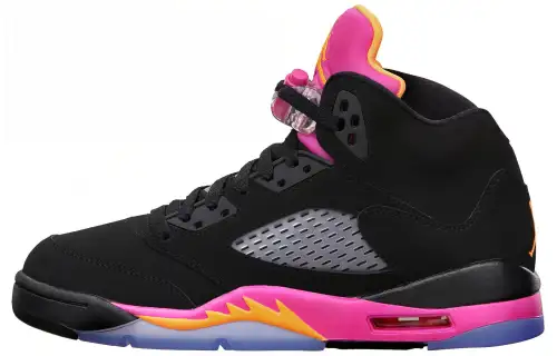 Jordan Air Jordan 5 Retro Black Pink OG Florida High Top Retro Basketball Shoes Women's Black Pink