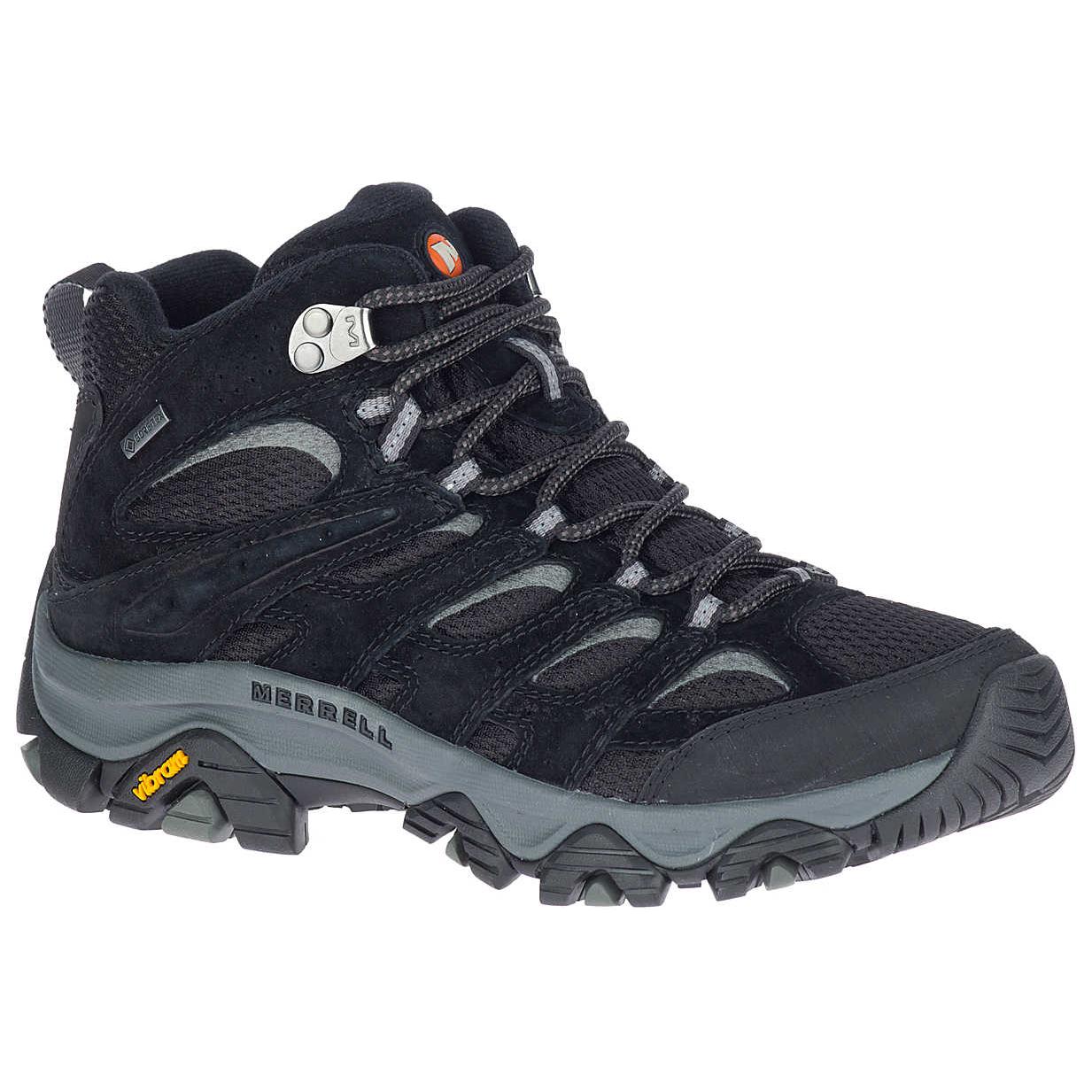MERRELL MOAB 3 Slip Resistant Abrasion Resistant Waterproof And Breathable Grip Mid top Hiking Shoes Women’s Black