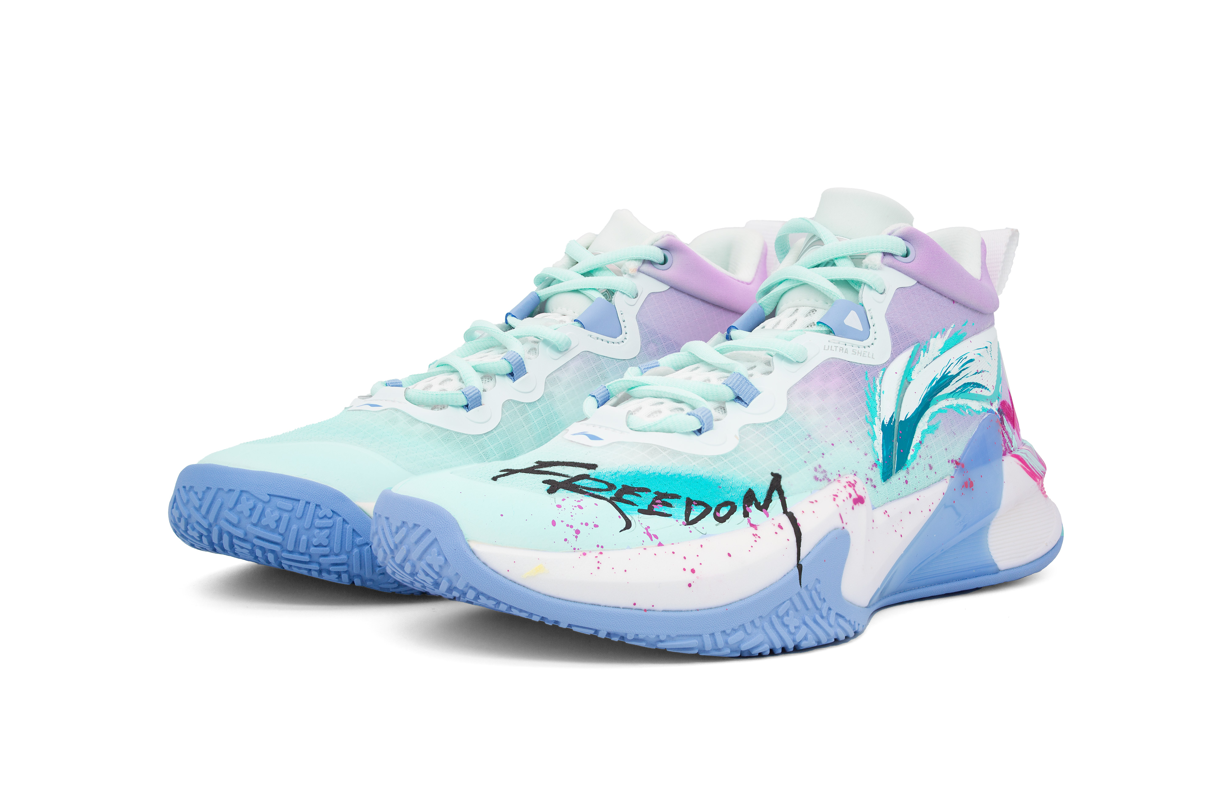 Li Ning Light Speed 1.5 Cushioning, Wear Resistant Low top Basketball Shoes Men’s Sky Blue