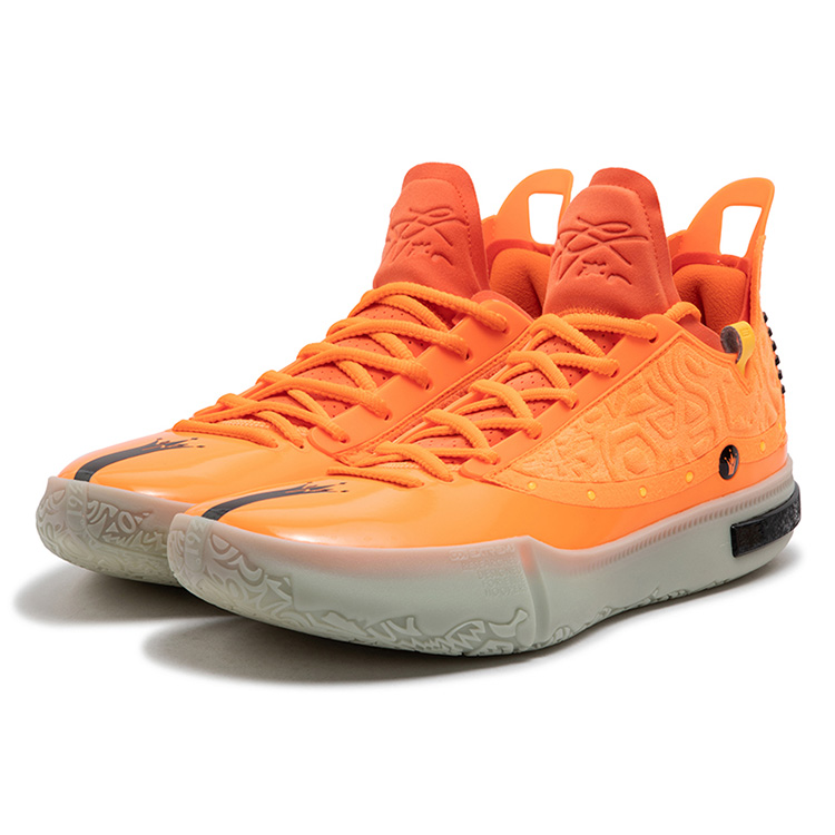 361° Slip Resistant Abrasion Resistant Low top Basketball Shoes Men’s Fluorescent Laser Orange