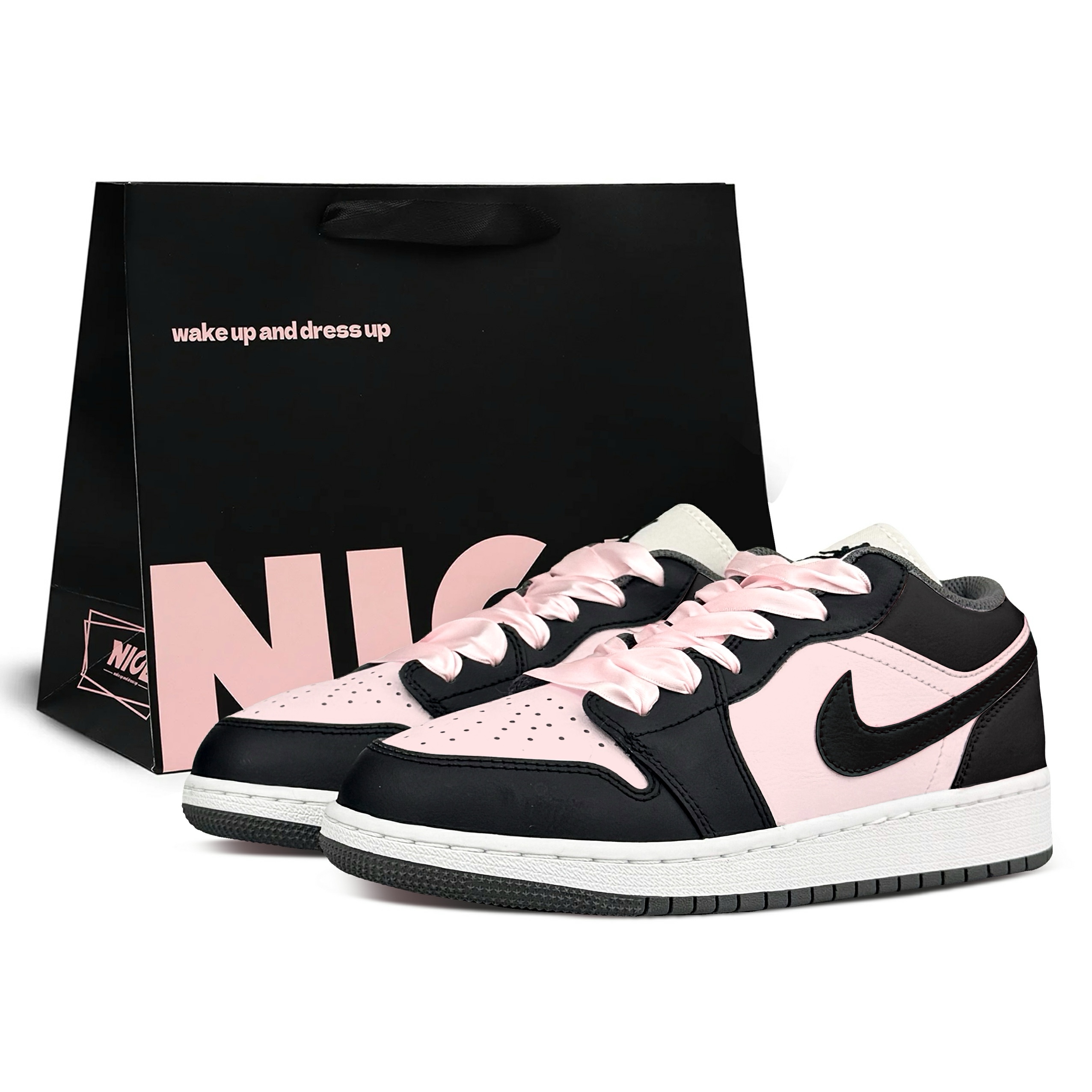 Jordan Air Jordan 1 Abrasion Resistant Abrasion Resistant Low top Vintage Basketball Shoes Women’s Strawberry Pink