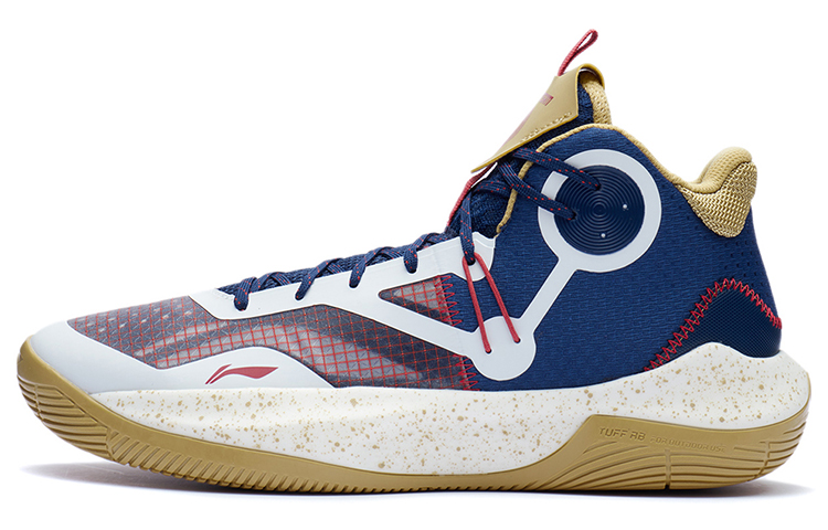 Li Ning Sonic 9 Team Cushioning Slip Resistant Abrasion Resistant Breathable Coverage Support Mid top Basketball Shoes