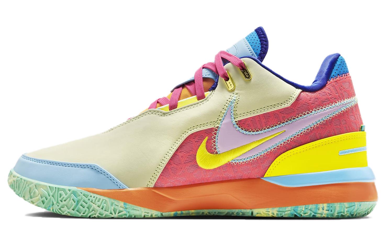 Мужские кроссовки Nike LeBron NXXT Gen AMPD EP (розовыйфиолетовыйжелтый)