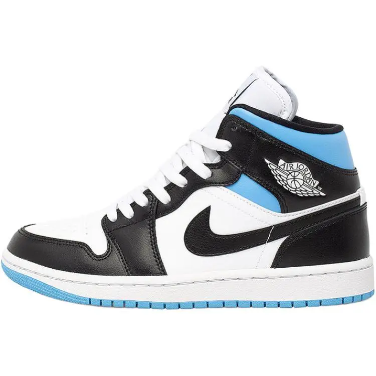 Air Jordan 1 Mid 'University Blue Black White' Women's