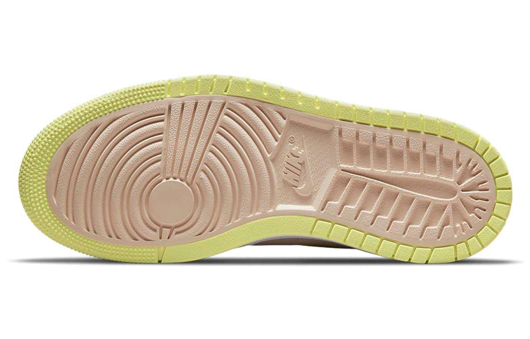 Женские кроссовки Jordan Air Jordan 1 high zoom air cmft "lemon twist" (желтый / розовый) — Жёлтый / розовый — фото 6