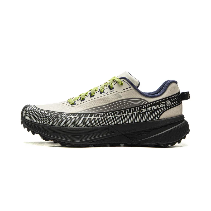 Li Ning Outdoor CF Tracing, Hiking Scenery Cushioning Reflective Rebound Low top Hiking Shoes Unisex Black Gray
