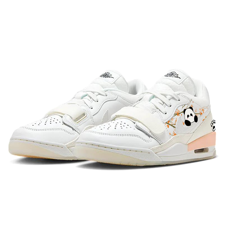 Jordan Legacy 312 Slip Resistant Abrasion Resistant Low top Vintage Basketball Shoes Unisex White