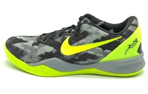 Nike Kobe 8 Volt Kobe 8 practical and comfortable non-slip lightweight low-top basketball shoes men's sports gray