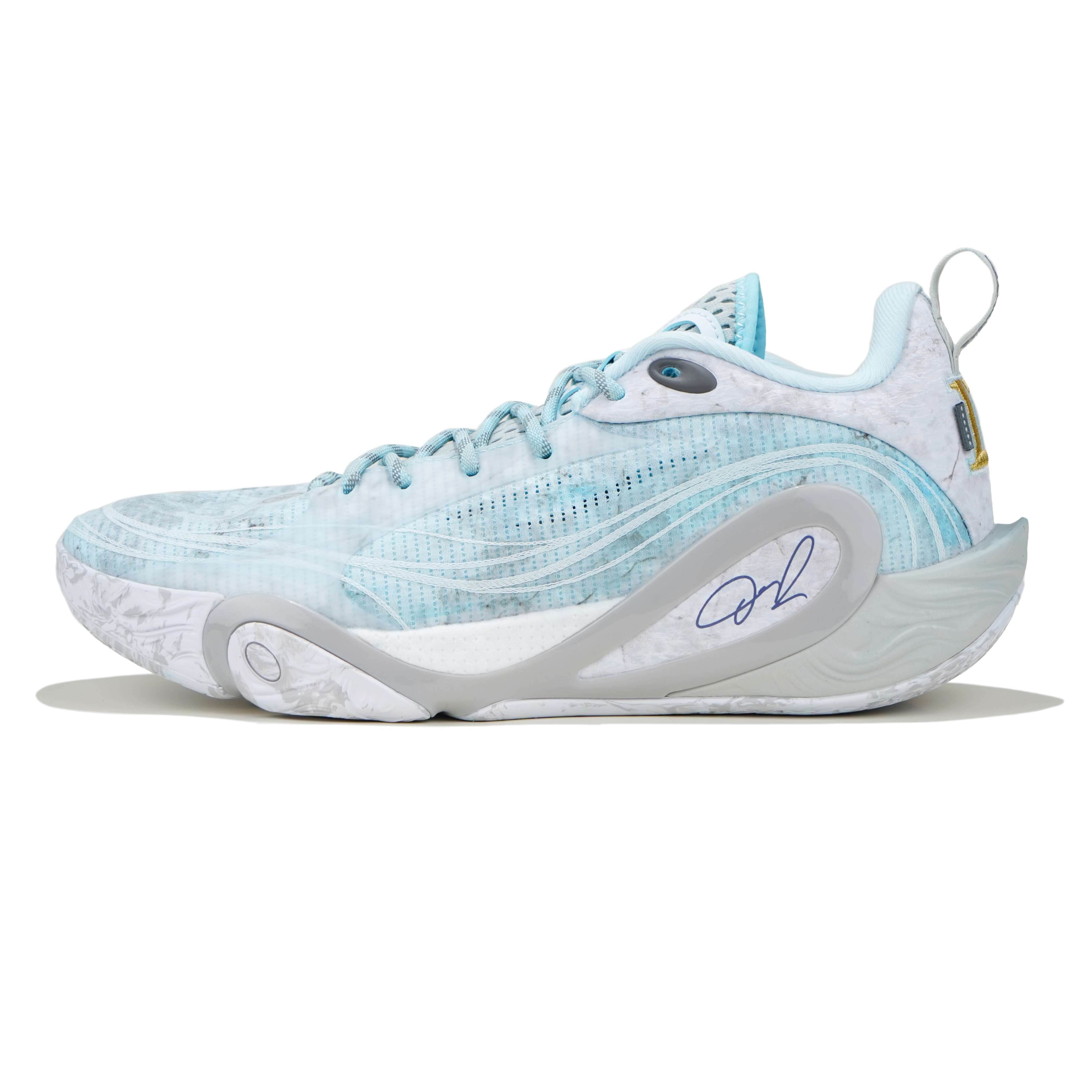 Li Ning Cushioning Abrasion Resistant Low top Basketball Shoes Men’s Blue Pink