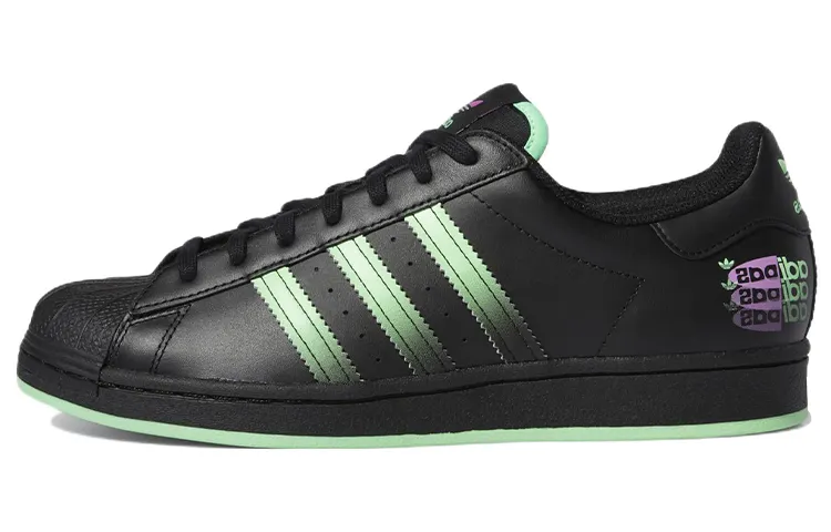 Adidas Originals Superstar Wear resistant And Lightweight Low top Skateboard Shoes Men's Black