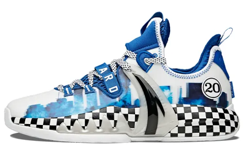 Anta Anta GH2 Hayward Racing Low-top Practical Basketball Shoes Men's White Blue