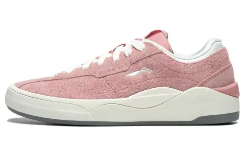 Li Ning Slip Resistant Cushioning Low top Skateboard Shoes Women's Pink White