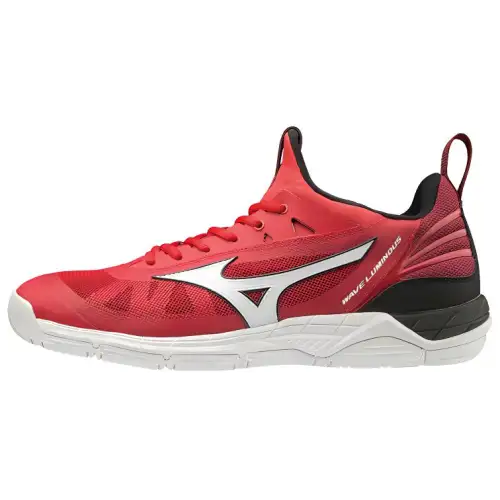 Mizuno Wave Luminous Slip Resistant, Abrasion Resistant, Breathable Low top Training Shoes Unisex Red Black