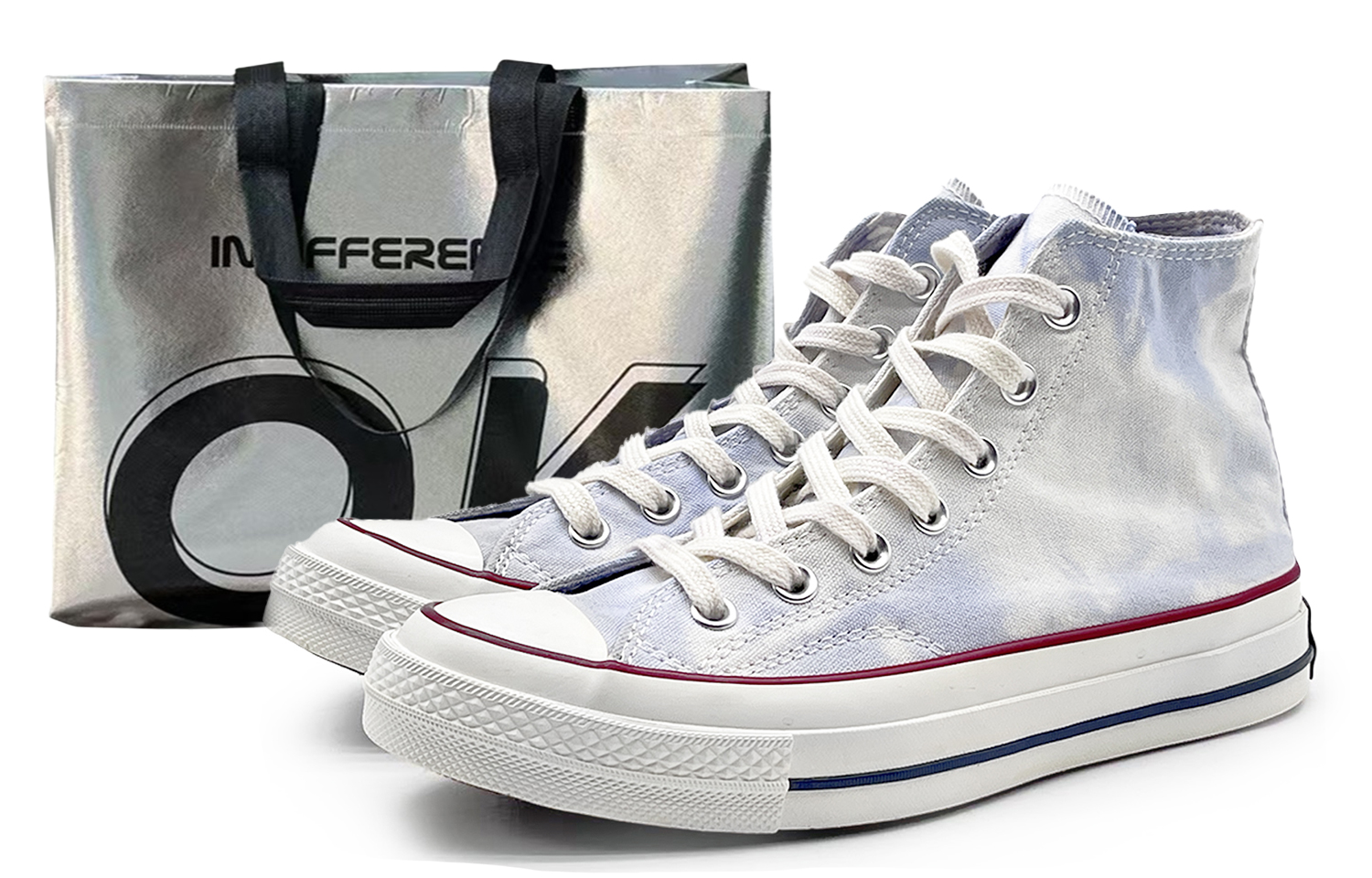 Converse 1970s Chuck Taylor Slip Resistant Abrasion Resistant High top Canvas Shoes Unisex White Blue