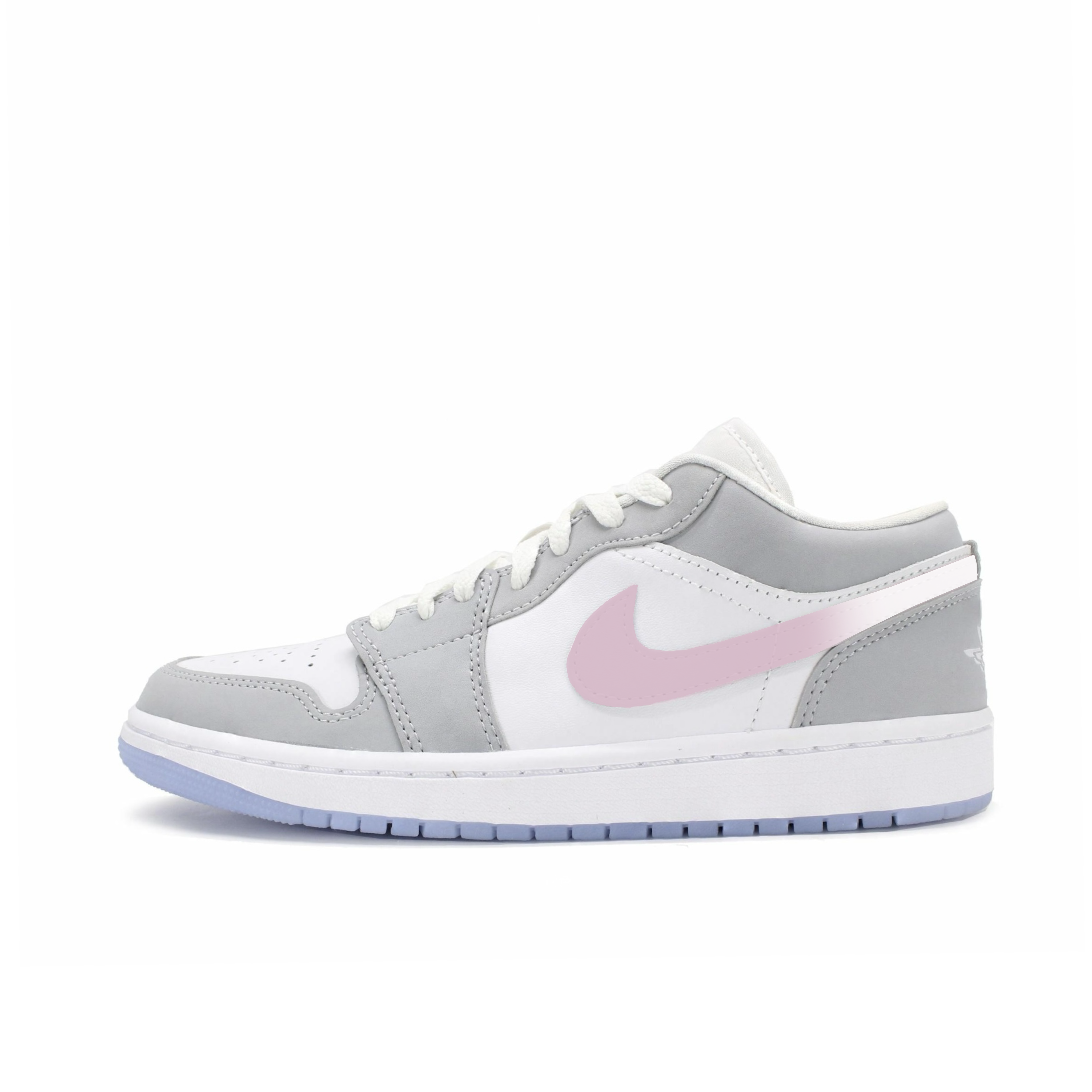 Jordan Air Jordan 1 Slip Resistant Abrasion Resistant Low top Vintage Basketball Shoes Women’s Pink White