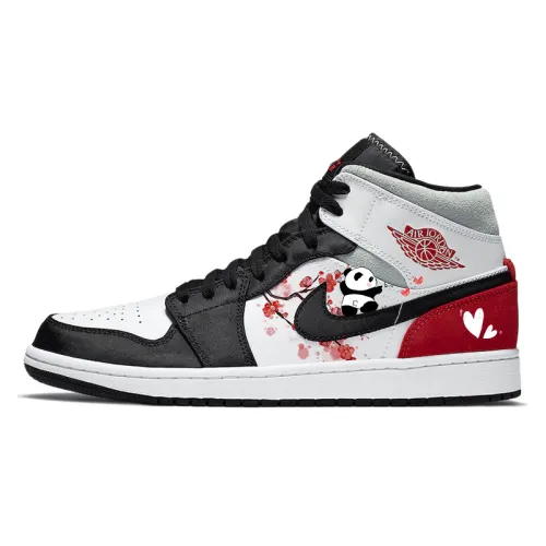 Jordan Air Jordan 1 Vintage Basketball Shoes Men's Mid Top Red/White