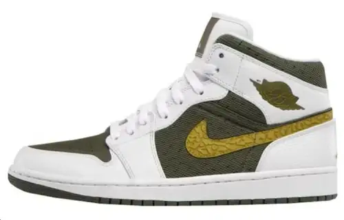 Jordan 1 Phat Mid White Peat Moss Cargo Khaki