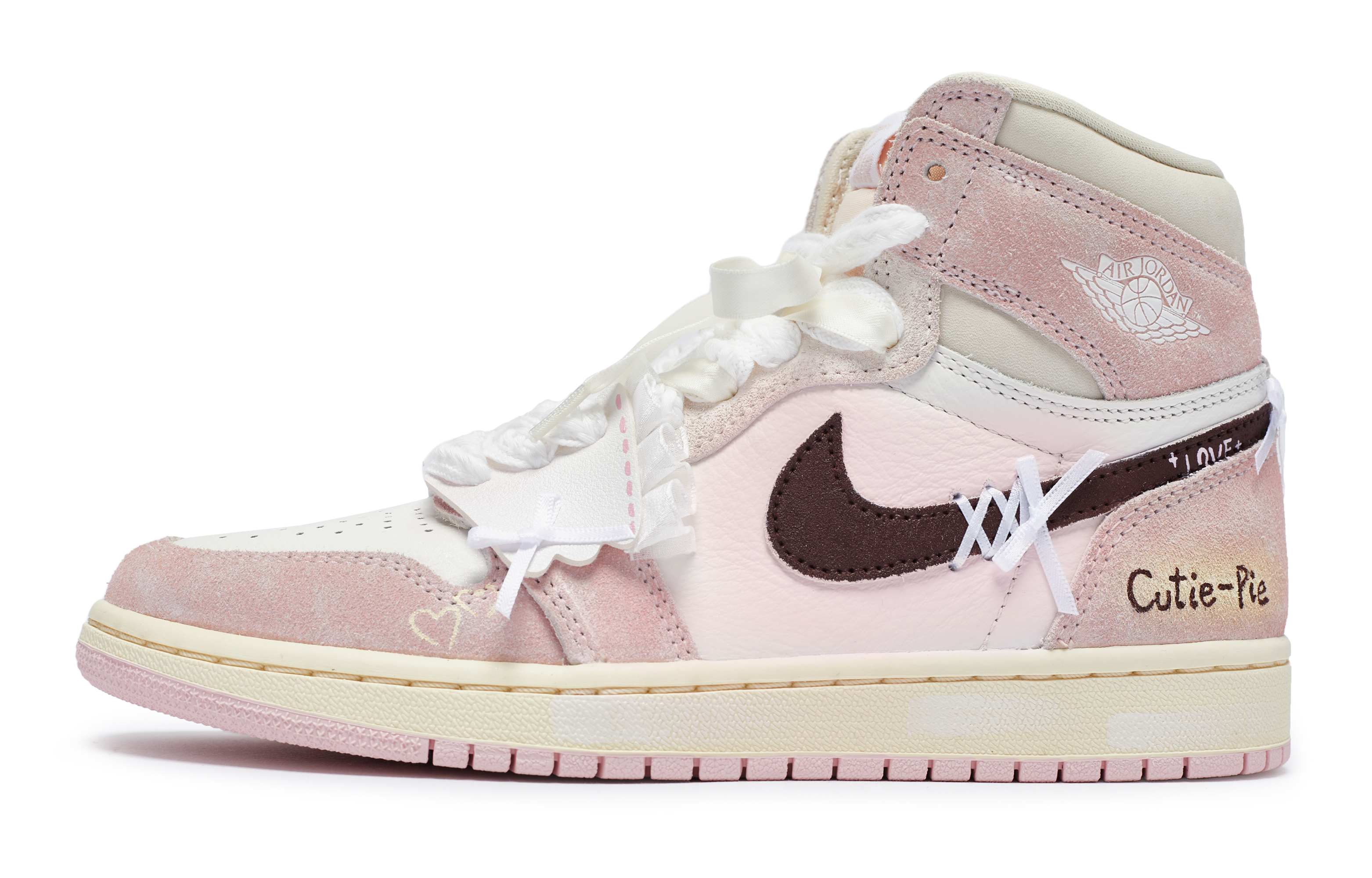 Jordan Air Jordan 1 811 Manufacturing, Skirt Hem Waltz Low top Vintage Basketball Shoes Women’s Pink White
