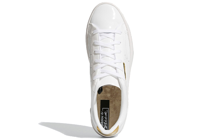 Женские кеды adidas originals Sleek (бело-золотой) — Белый / золотой — фото 5