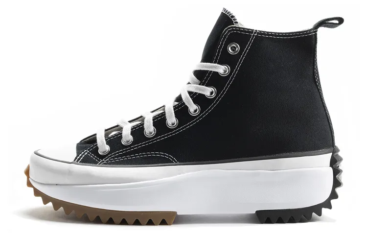 Converse Run Star Hike High top Canvas Shoes Unisex Black White