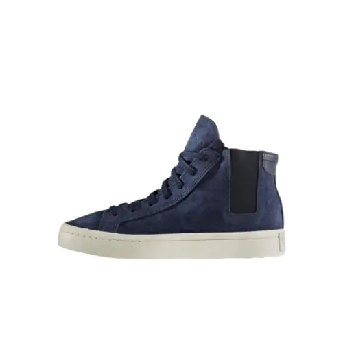 Adidas Originals Courtvantage Slip Resistant Abrasion Resistant High top Skateboard Shoes Women's Blue