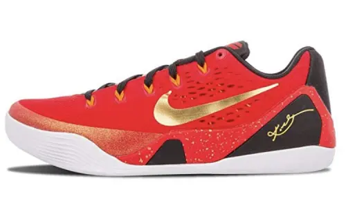 Nike Kobe 9 EM Low China round toe lace-up non-slip lightweight low-top practical basketball shoes men's university red