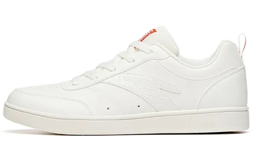 ANTA Skateboard Shoes Women's Low Top Ivory White/Lava Orange