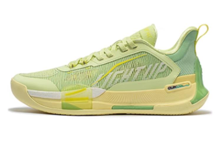 361° Burning Fight ISO Cushioning Breathable Cushioning Breathable Low top Basketball Shoes Men’s Green Yellow