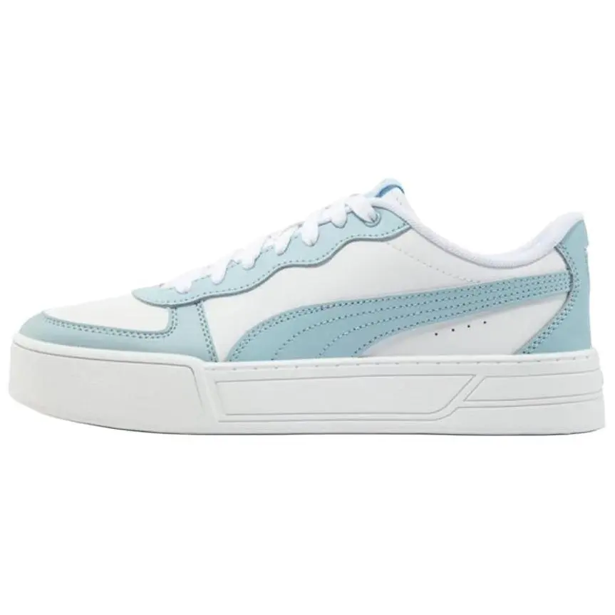 PUMA Skye Height Increasing Low top Skateboard Shoes Women's White Blue