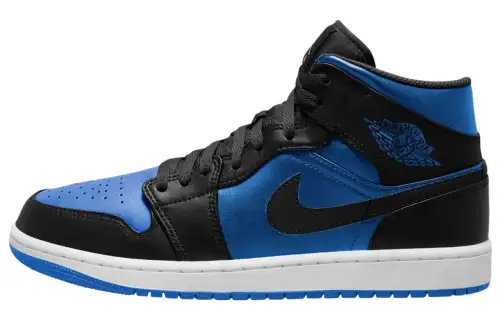 Jordan 1 Mid Black Royal Blue