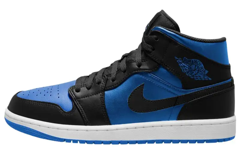 Jordan 1 Mid Black Royal Blue