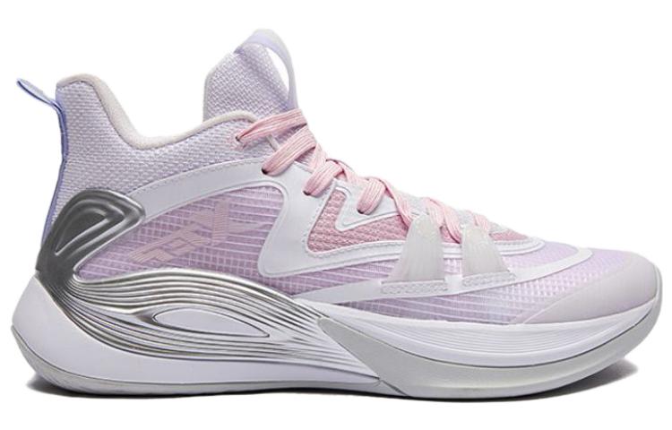 XTEP Slip Resistant Abrasion Resistant Slip Resistant Abrasion Resistant High top Basketball Shoes Men’s Pink