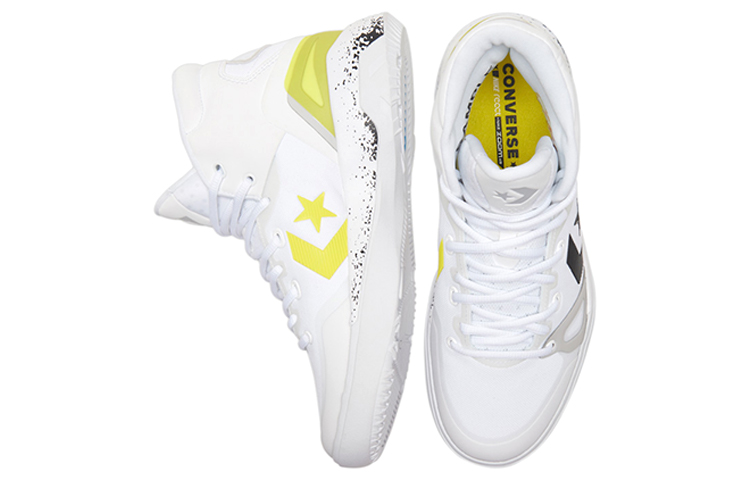 Кроссовки Converse G4 (бело-черно-желтые) — Белый / чёрный / жёлтый — фото 4