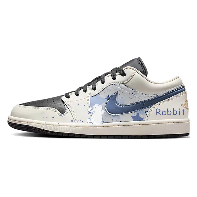Jordan Air Jordan 1 Vintage Basketball Shoes Men's Low Top White/Black