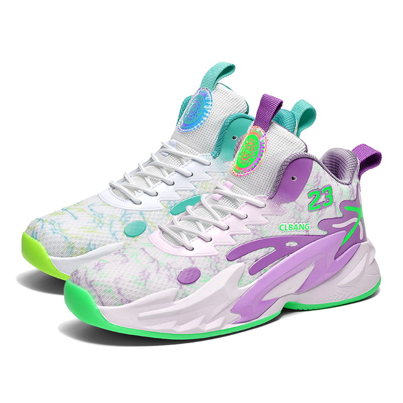 HEIWEILU Cushioning Abrasion Resistant Breathable Cushioning Abrasion Resistant Breathable Mid top Basketball Shoes