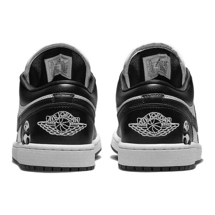 Jordan Air Jordan 1 Abrasion Resistant Slip Resistant Low top Vintage Basketball Shoes Women’s Black White