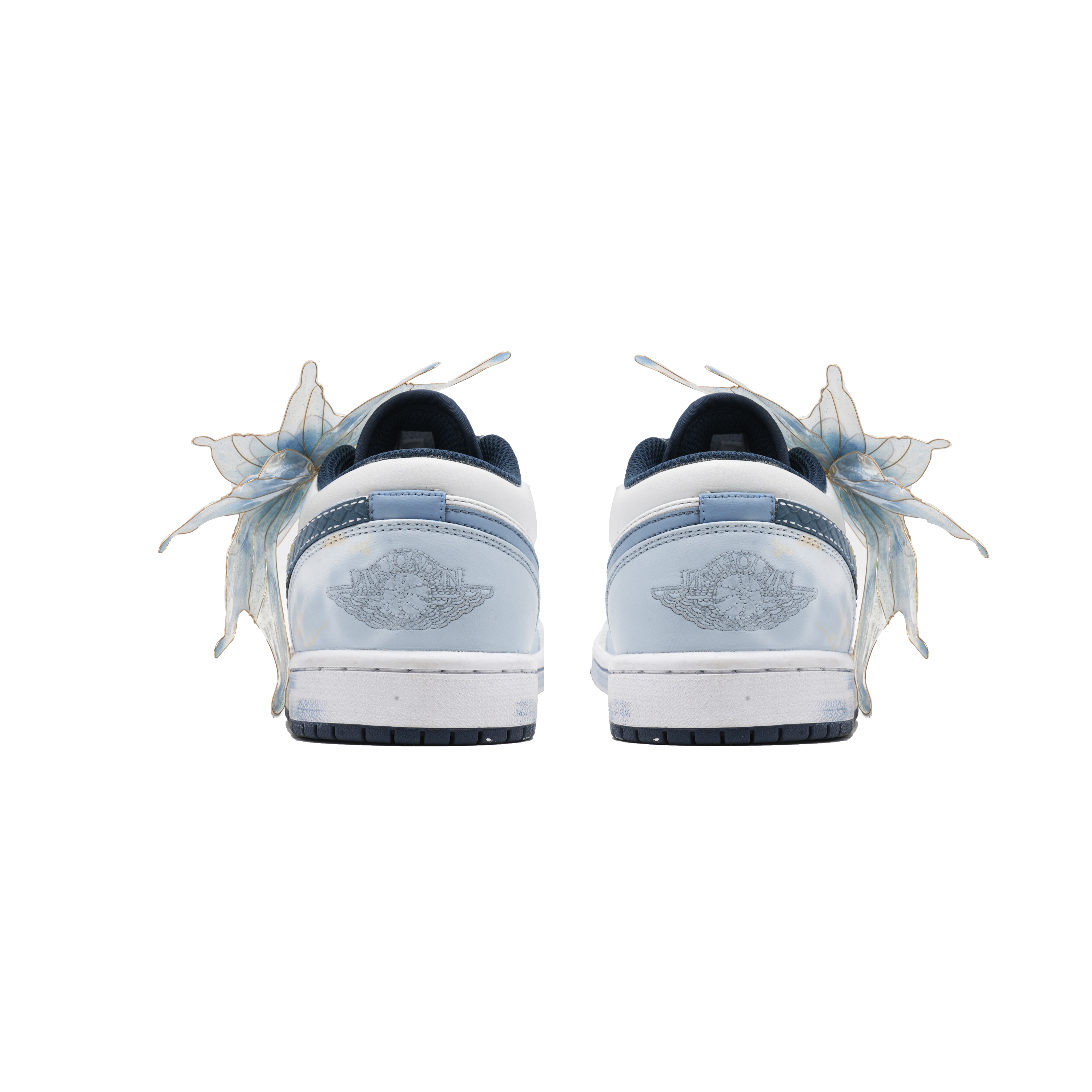 Jordan Air Jordan 1 Low top Vintage Basketball Shoes Unisex Ice Blue