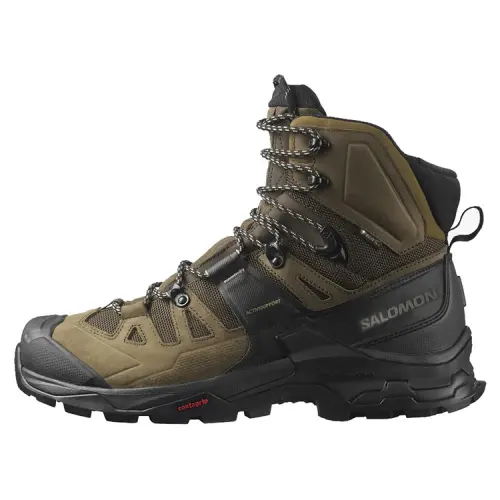 SALOMON Gore Te Quest 4 Abrasion Resistant High top Mountaineering Hiking Shoes Men's Black Brown