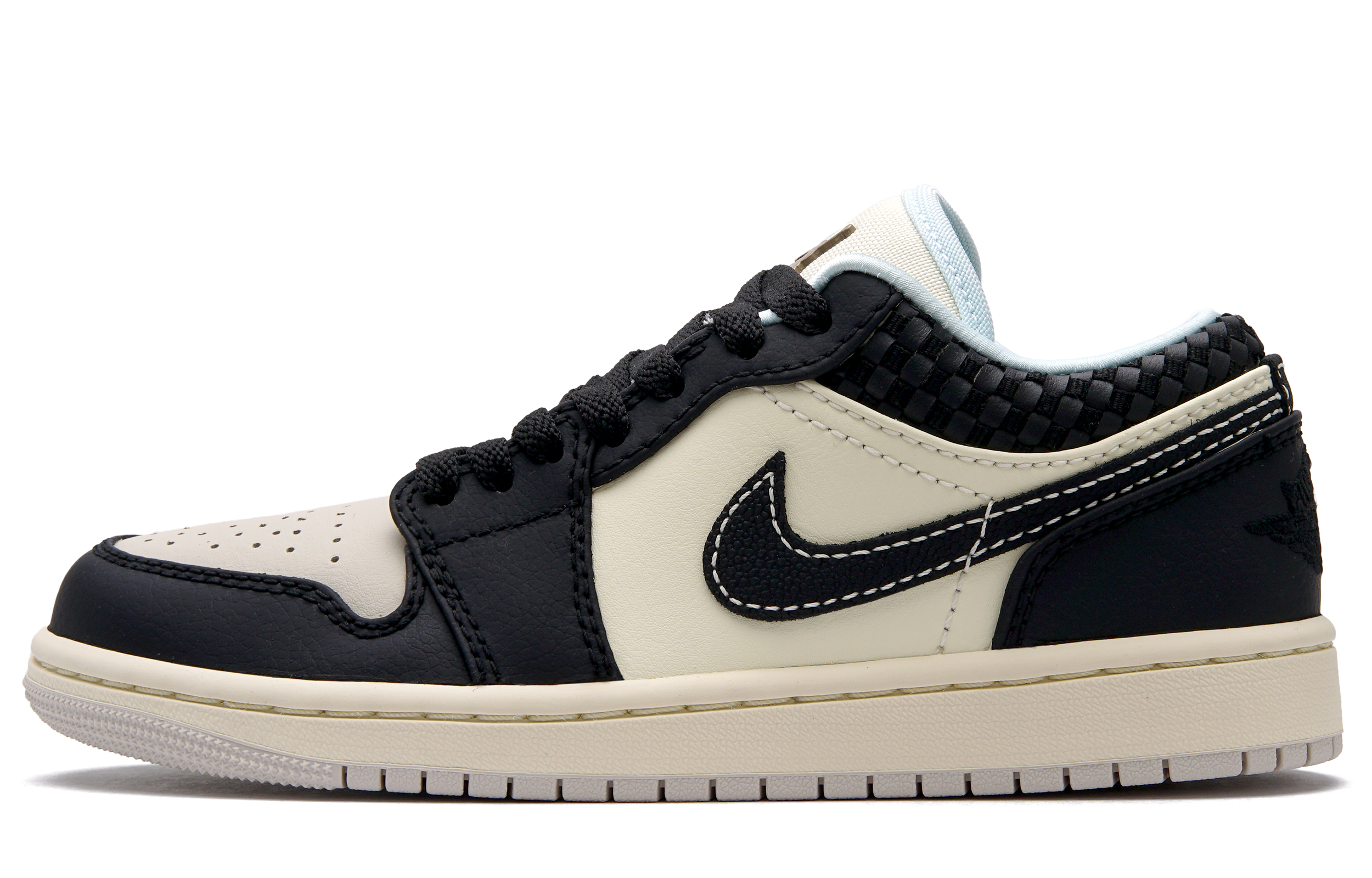 Jordan Air Jordan 1 Cushioning Slip Resistant Abrasion Resistant Low top Vintage Basketball Shoes Women’s Black White
