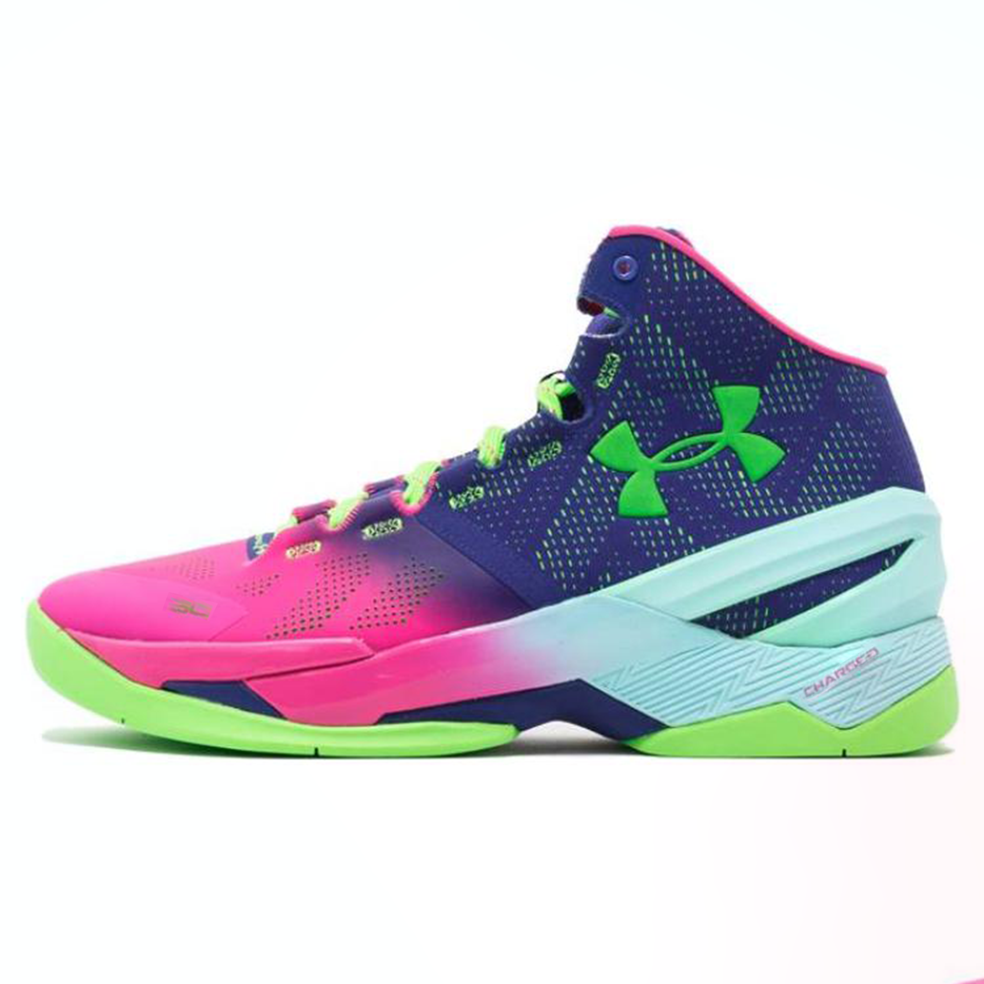 Under Armour Curry 2 Northern Lights Under Armor Curry 2 Northern Lights Comfortable Anti-slip Lightweight High-top Practical basketball shoes Men's Multi-color