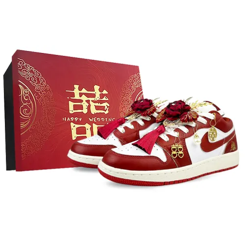 Jordan Air Jordan 1 Abrasion Resistant Abrasion Resistant Low top Vintage Basketball Shoes Men's Red